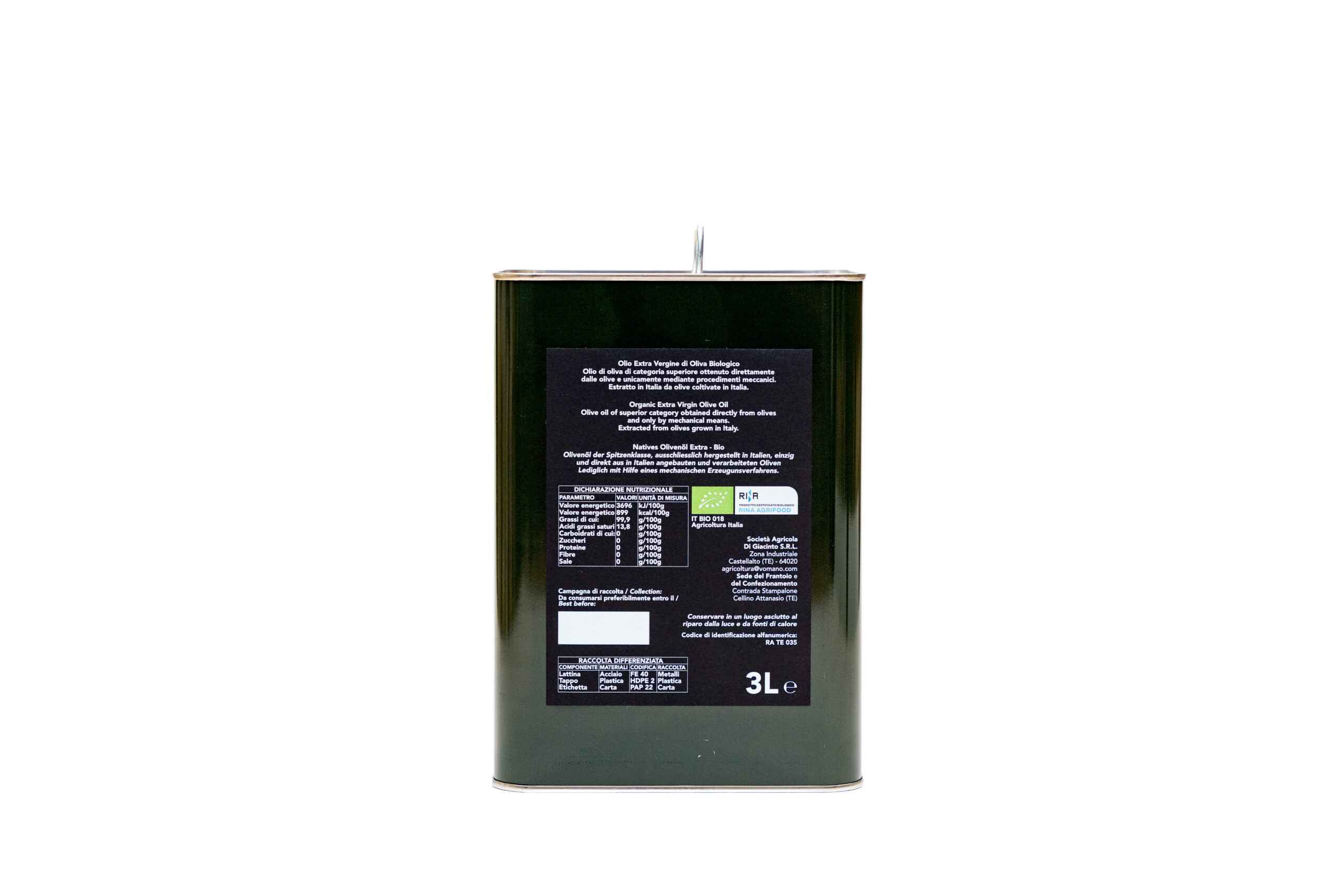 Latta con Olio Palmino EVO BIO - immagine 2